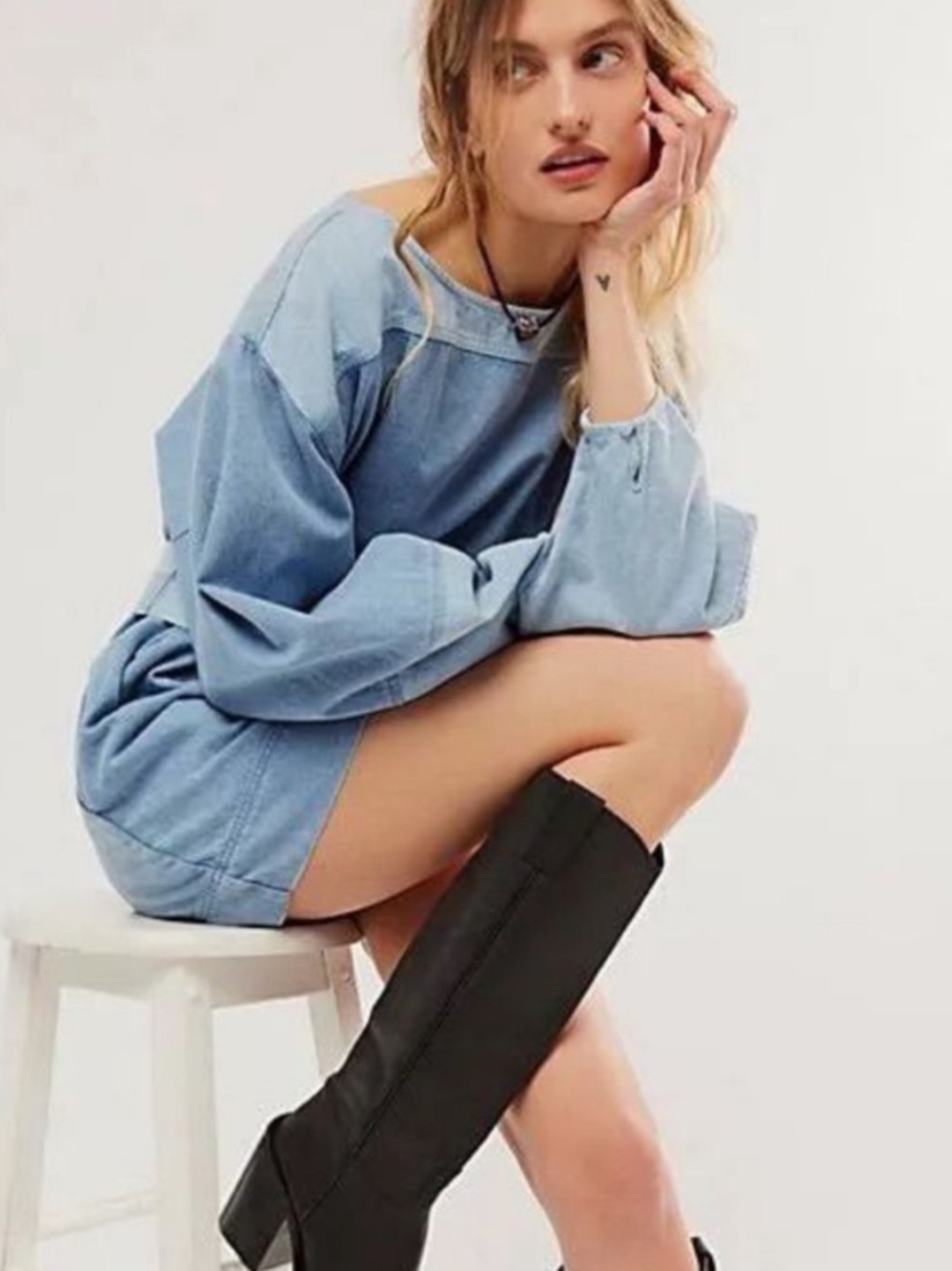 Free people Ora denim mini dress